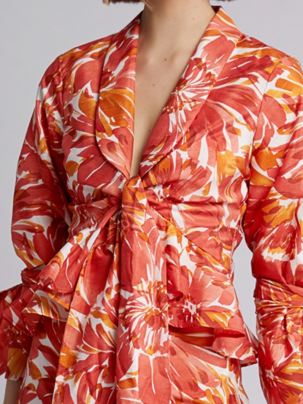 Alexis Rust & Mustard Floral Tie-Waist Jacket